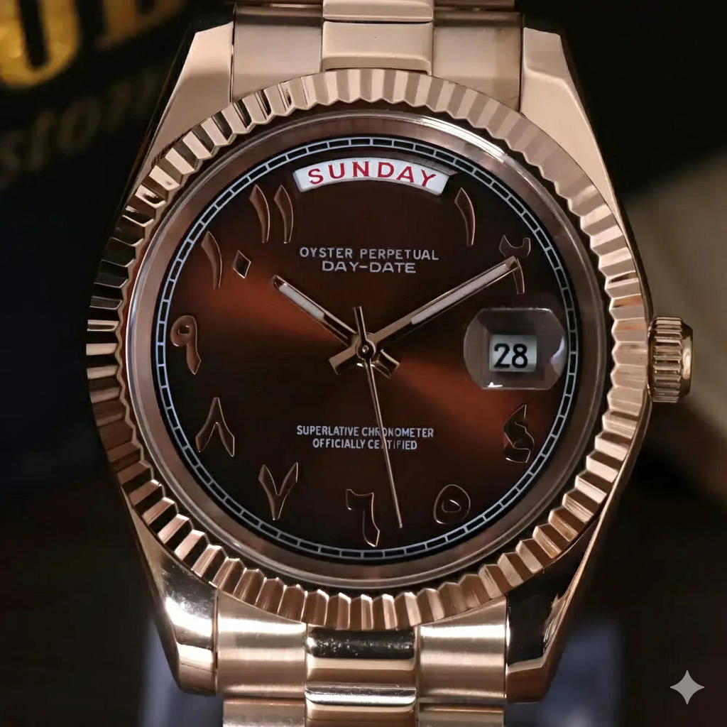 Seikojust | Daydate Rose Gold - Chocolate Arabic