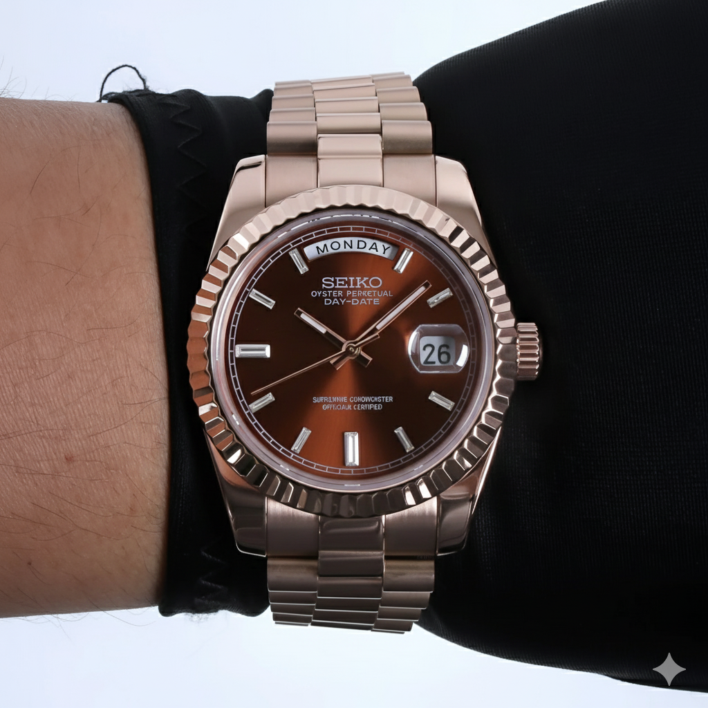 Seikojust | Daydate Rose Gold Chocolate